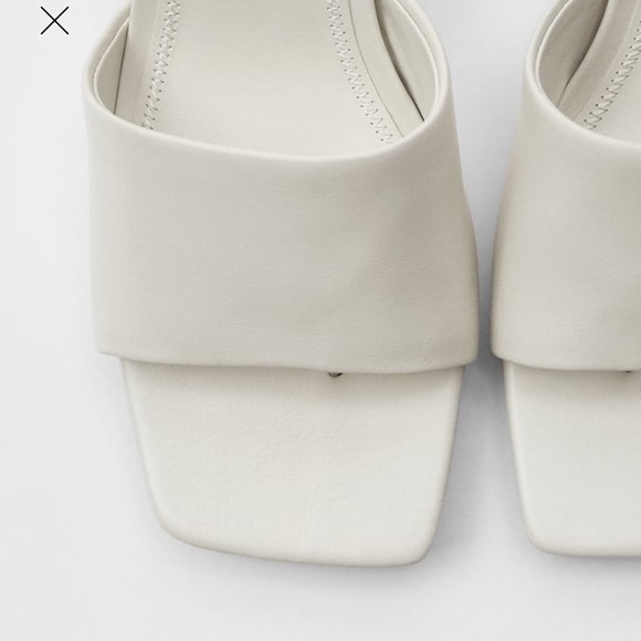 Zara Leather Heeled Sandals - Picture 3 of 5